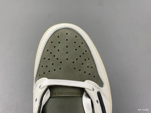 1st Kicks Shoes 1 OLIVE SCOTT OG MEDIUM JORDAN TRAVIS DM7866-200 X LOW AIR 0818